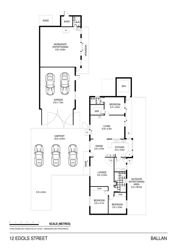 Floorplan of Homely house listing, 12 Edols Street, Ballan VIC 3342