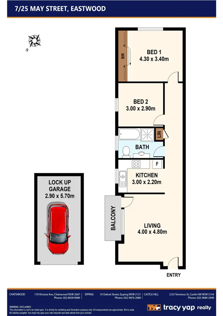 Floorplan of Homely unit listing, 7/25 May Street, Eastwood NSW 2122