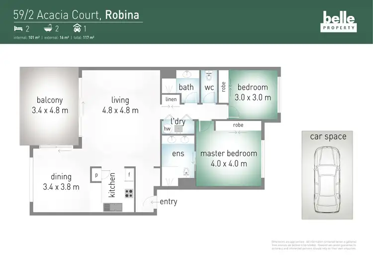 Floorplan of Homely apartment listing, 59/2 Acacia Court, Robina QLD 4226