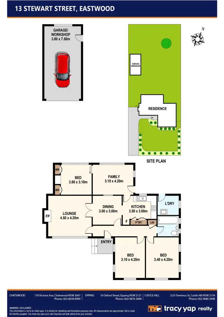 Floorplan of Homely house listing, 13 Stewart Street, Eastwood NSW 2122