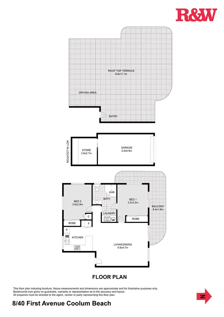 Floorplan of Homely unit listing, 8/40 First Avenue, Coolum Beach QLD 4573