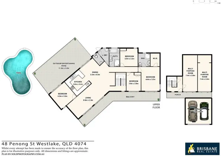 Floorplan of Homely house listing, 48 Penong Street, Westlake QLD 4074