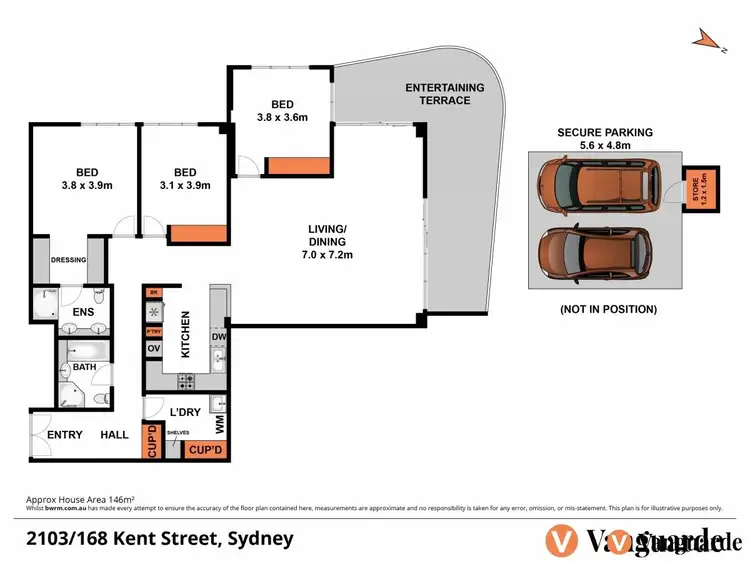Floorplan of Homely apartment listing, 2103/168 Kent Street, Sydney NSW 2000
