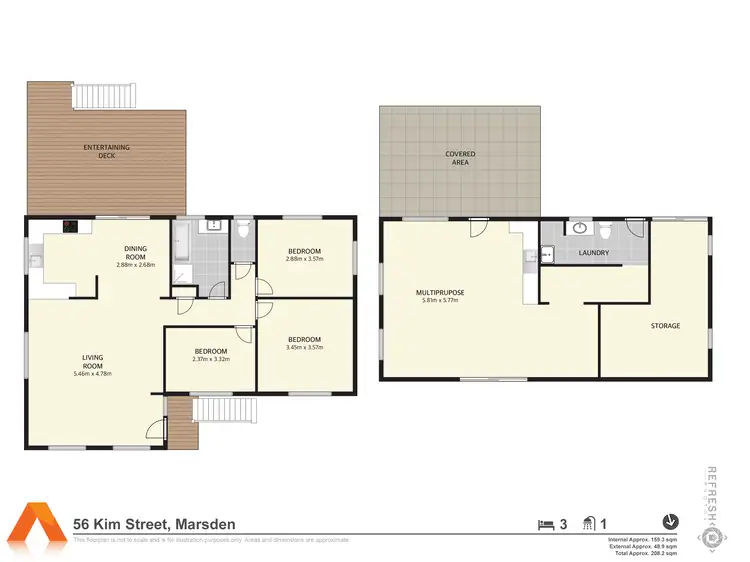 Floorplan of Homely house listing, 56 Kim Street, Marsden QLD 4132