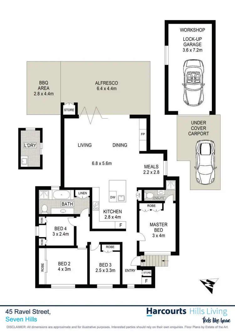 Floorplan of Homely house listing, 45 Ravel Street, Seven Hills NSW 2147