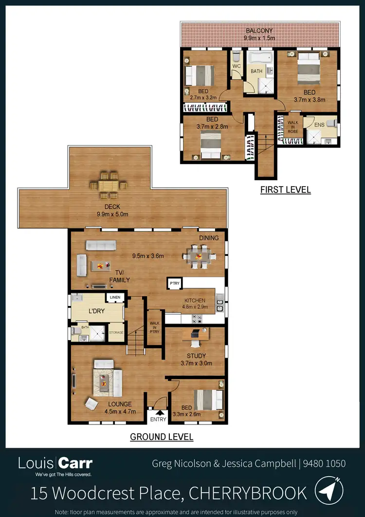 Floorplan of Homely house listing, 15 Woodcrest Place, Cherrybrook NSW 2126