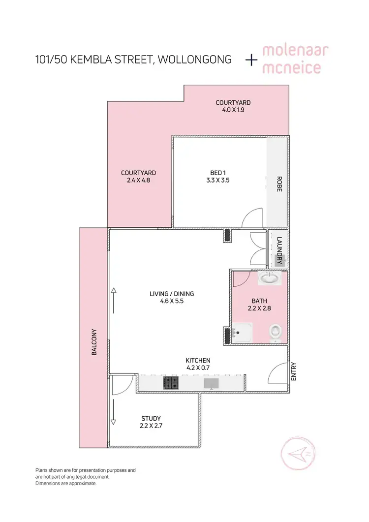 Floorplan of Homely apartment listing, 101/50 Kembla Street, Wollongong NSW 2500