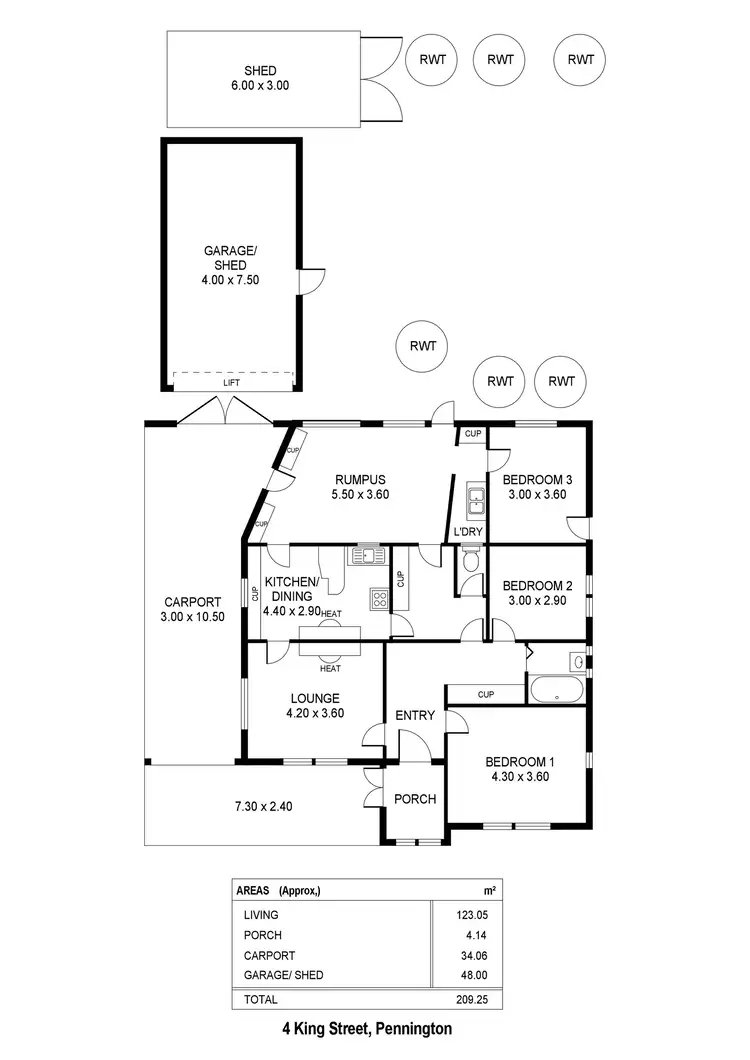 Floorplan of Homely house listing, 4 King Street, Pennington SA 5013