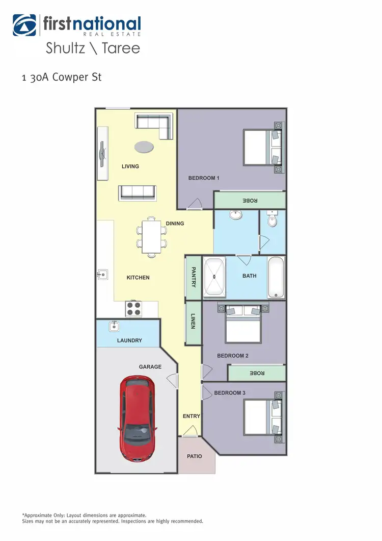 Floorplan of Homely semi-detached listing, 1/30A Cowper Street, Taree NSW 2430
