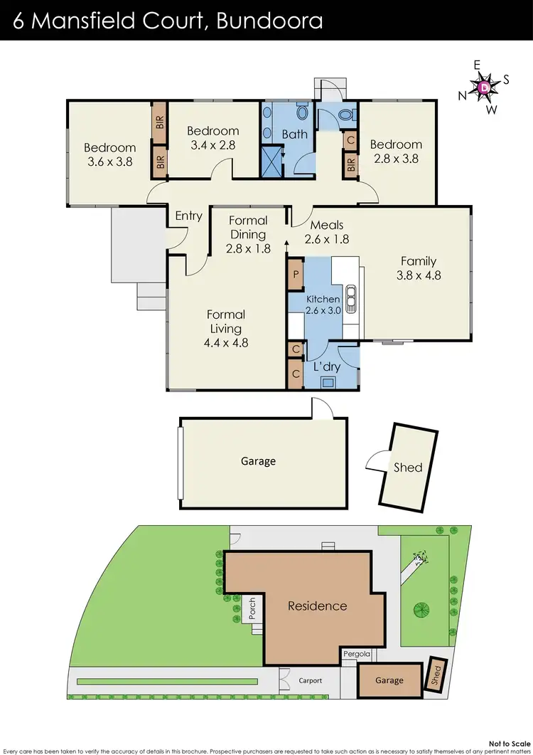 Floorplan of Homely house listing, 6 Mansfield Court, Bundoora VIC 3083