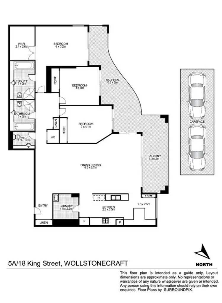 Floorplan of Homely apartment listing, 5A/18 King Street, Waverton NSW 2060