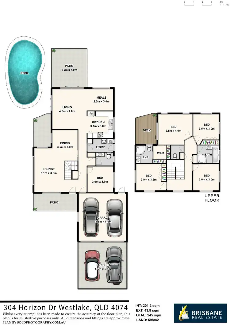 Floorplan of Homely house listing, 304 Horizon Drive, Westlake QLD 4074