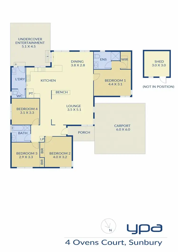 Floorplan of Homely house listing, 4 Ovens Court, Sunbury VIC 3429
