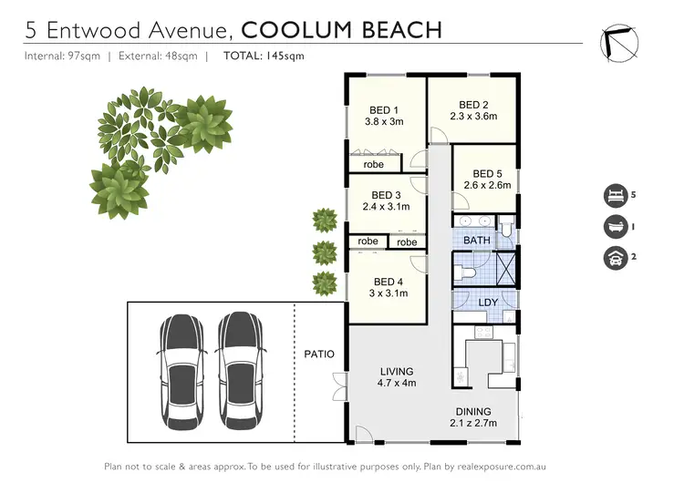 Floorplan of Homely house listing, 5 Entwood Avenue, Coolum Beach QLD 4573