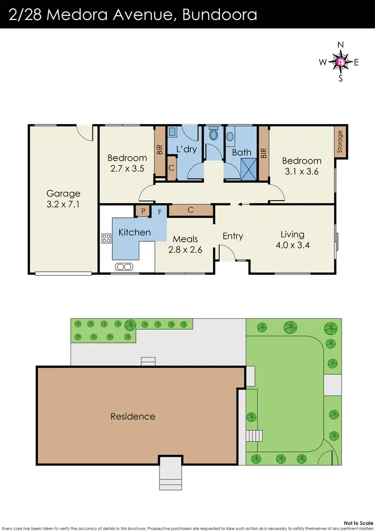 Floorplan of Homely townhouse listing, 2/28 Medora Avenue, Bundoora VIC 3083