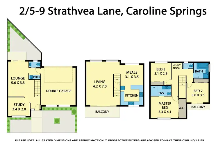 Floorplan of Homely townhouse listing, 2/5-9 Strathvea Lane, Caroline Springs VIC 3023