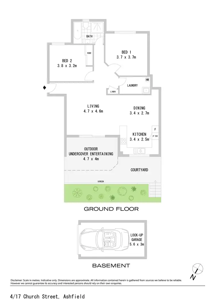 Floorplan of Homely apartment listing, 4/17 Church Street, Ashfield NSW 2131