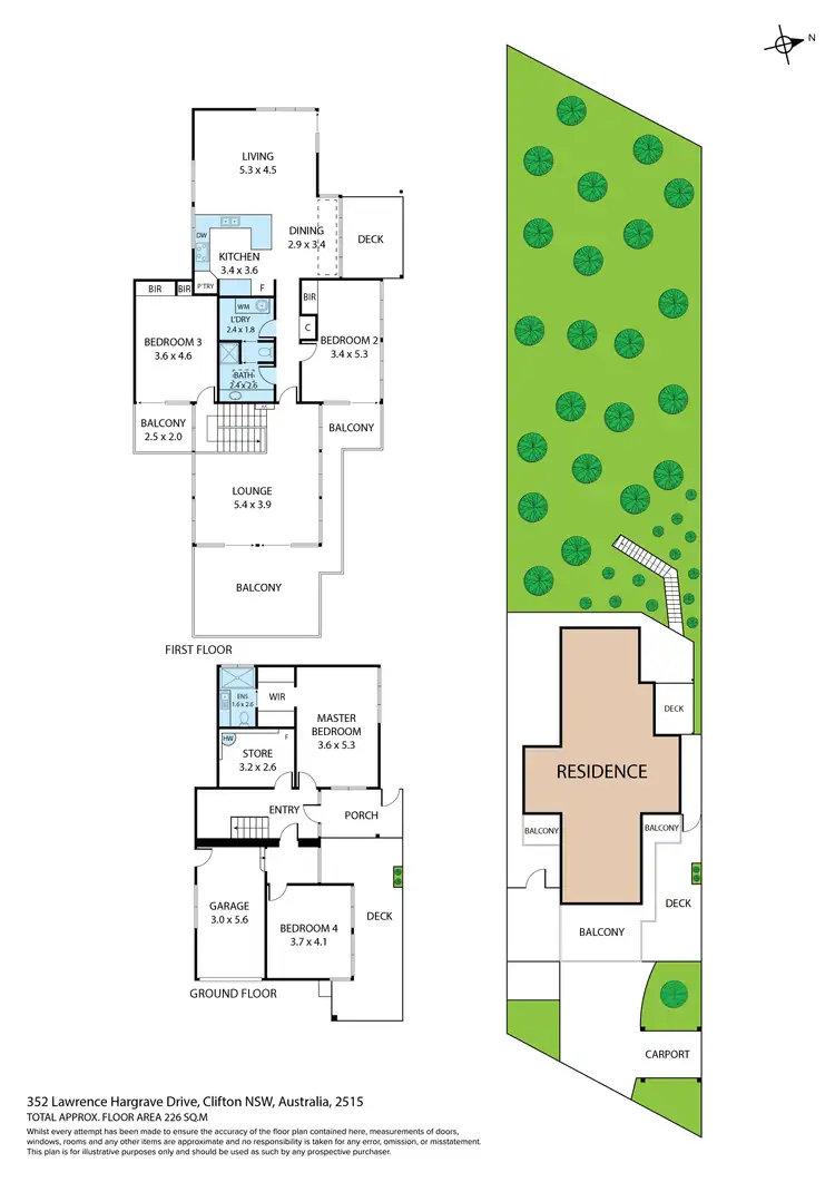 Floorplan of Homely house listing, 352 Lawrence Hargrave Drive, Clifton NSW 2515