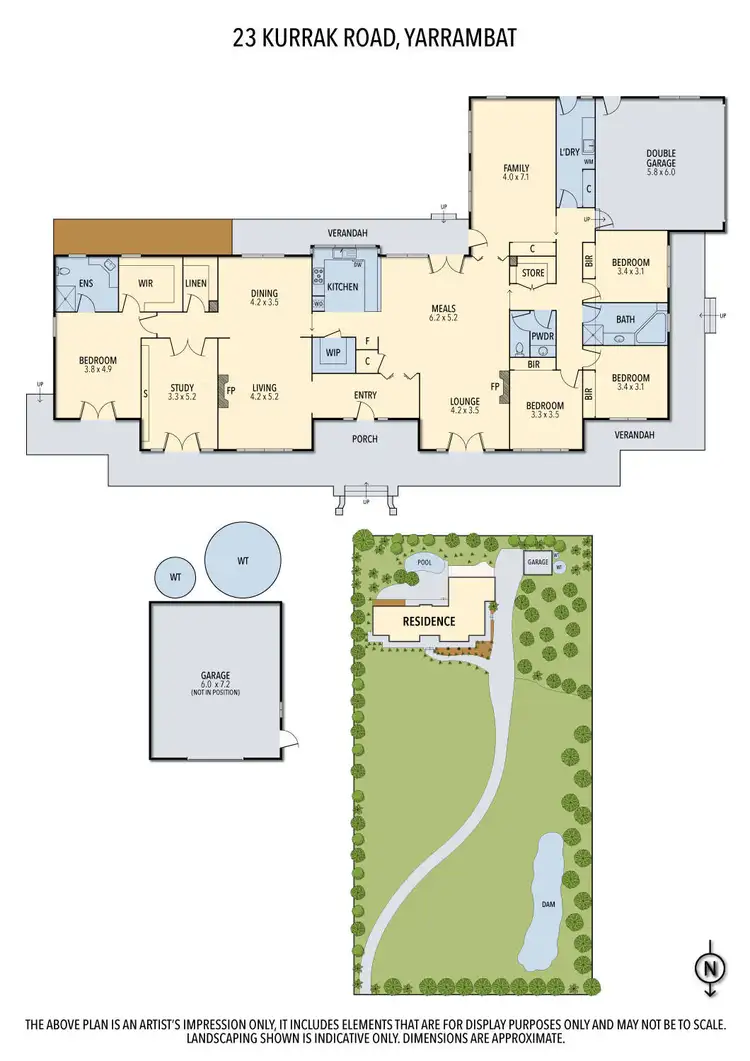 Floorplan of Homely house listing, 23 Kurrak Road, Yarrambat VIC 3091