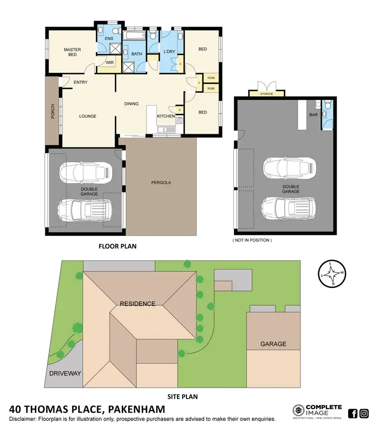 Floorplan of Homely house listing, 40 Thomas Place, Pakenham VIC 3810