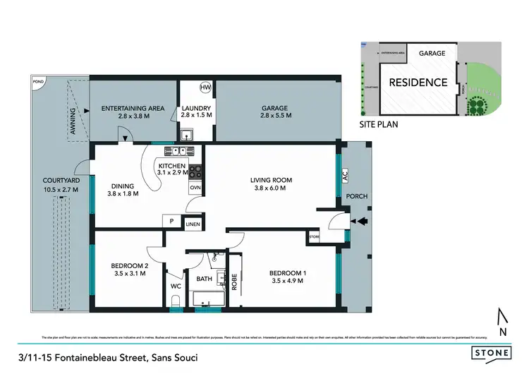 Floorplan of Homely villa listing, 3/11-15 Fontainebleau Street, Sans Souci NSW 2219