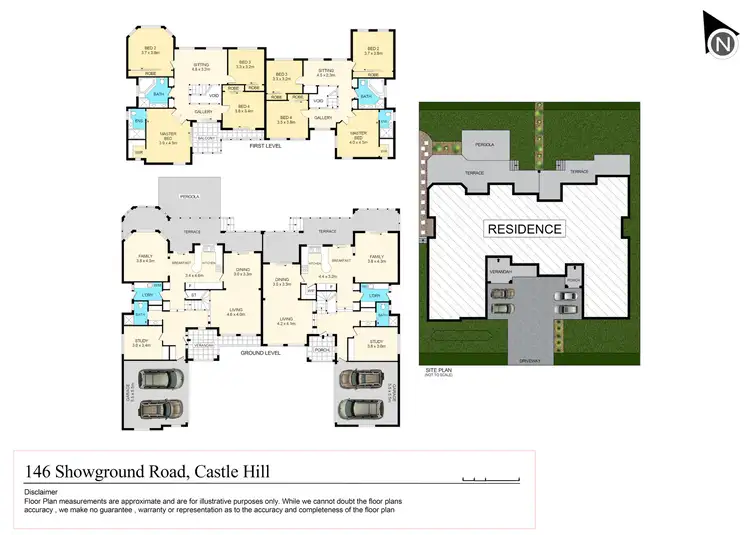 Floorplan of Homely semi-detached listing, 146a and b Showground Road, Castle Hill NSW 2154