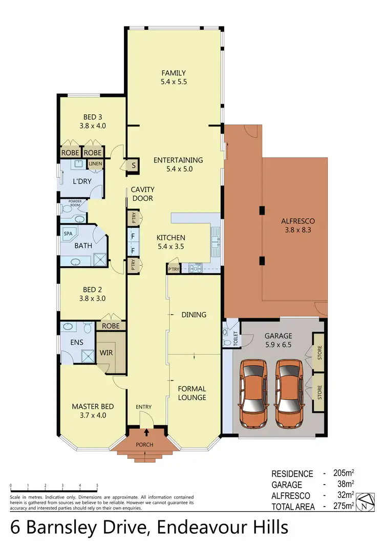 Floorplan of Homely house listing, 6 Barnsley Drive, Endeavour Hills VIC 3802
