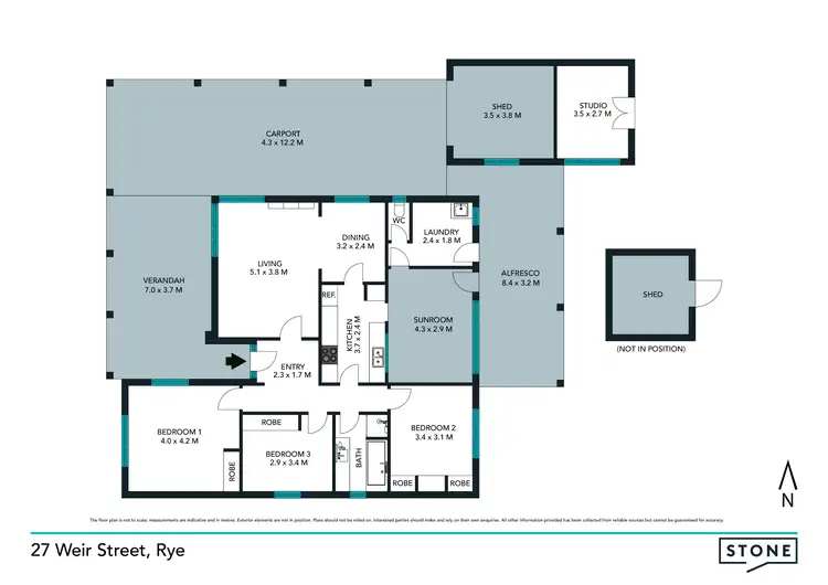 Floorplan of Homely house listing, 27 Weir Street, Rye VIC 3941