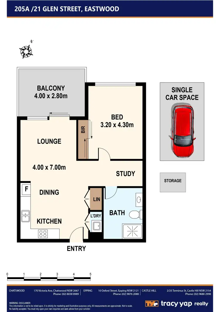 Floorplan of Homely apartment listing, 205A/21 Glen Street, Eastwood NSW 2122
