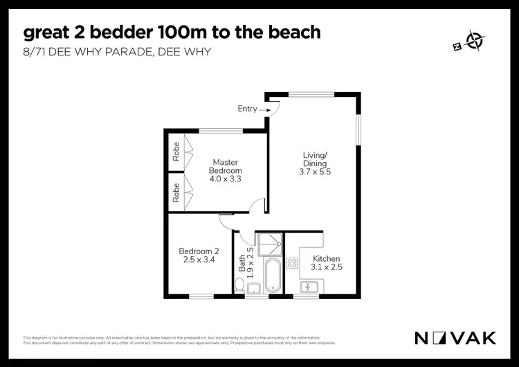 Floorplan of Homely apartment listing, 8/71 Dee Why Parade, Dee Why NSW 2099