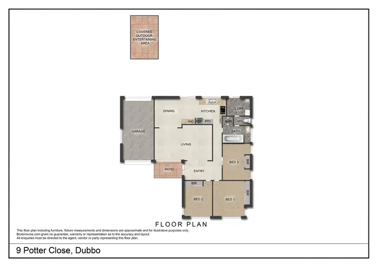 Floorplan of Homely house listing, 9 Potter Close, Dubbo NSW 2830