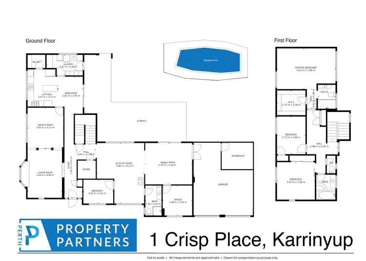 Floorplan of Homely house listing, 1 Crisp Place, Karrinyup WA 6018