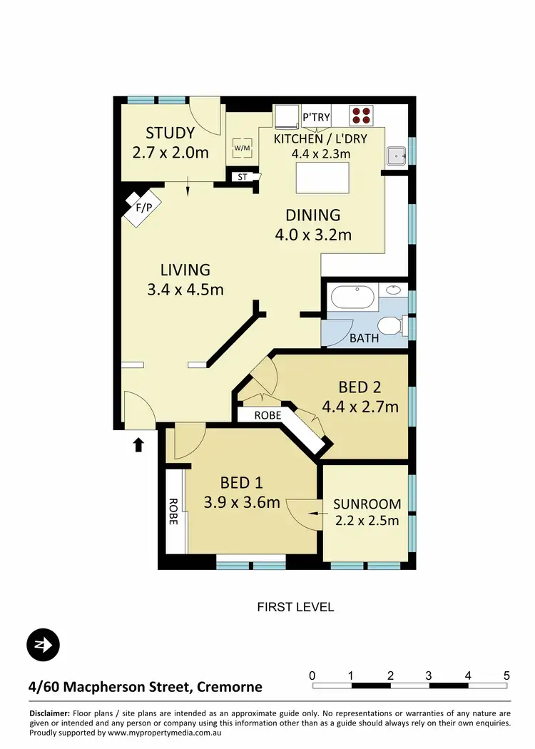 Floorplan of Homely apartment listing, 4/60 Macpherson Street, Cremorne NSW 2090