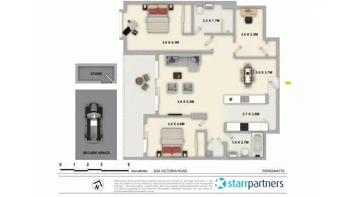Floorplan of Homely apartment listing, 9/20 Victoria Road, Parramatta NSW 2150