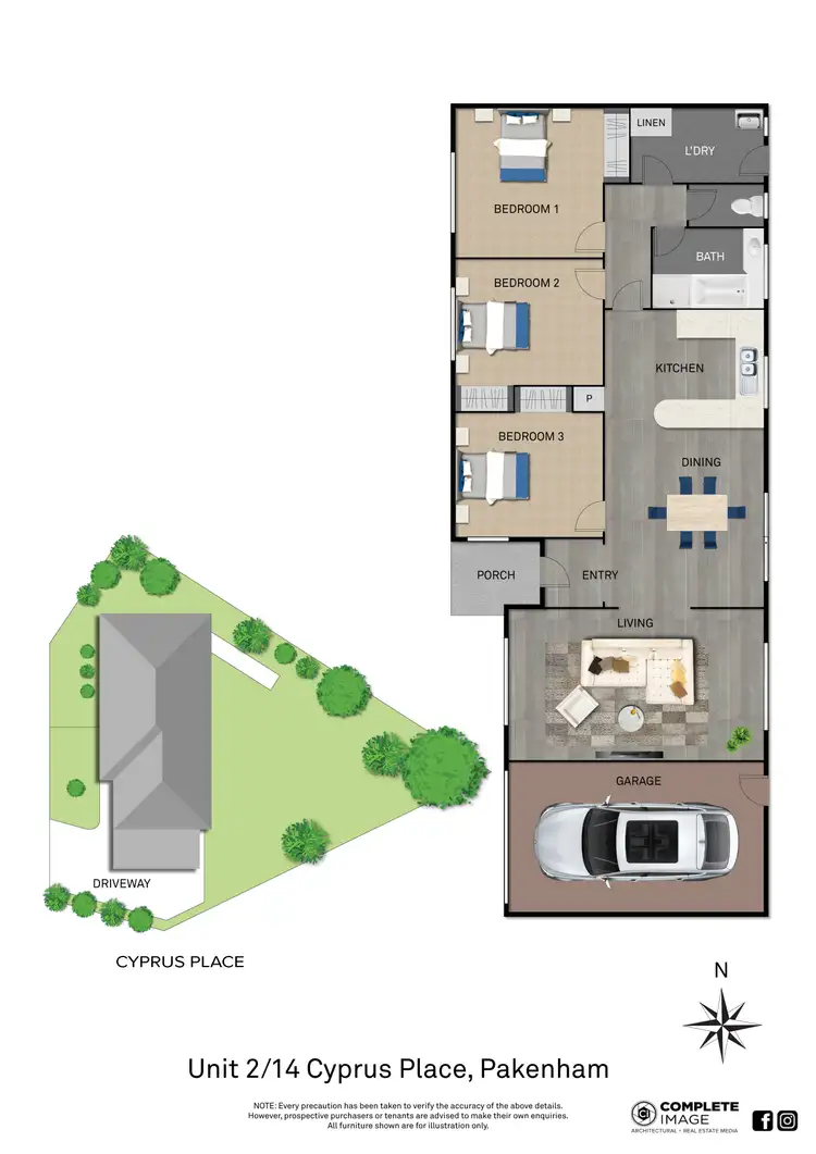 Floorplan of Homely unit listing, 2/14 Cyprus Place, Pakenham VIC 3810