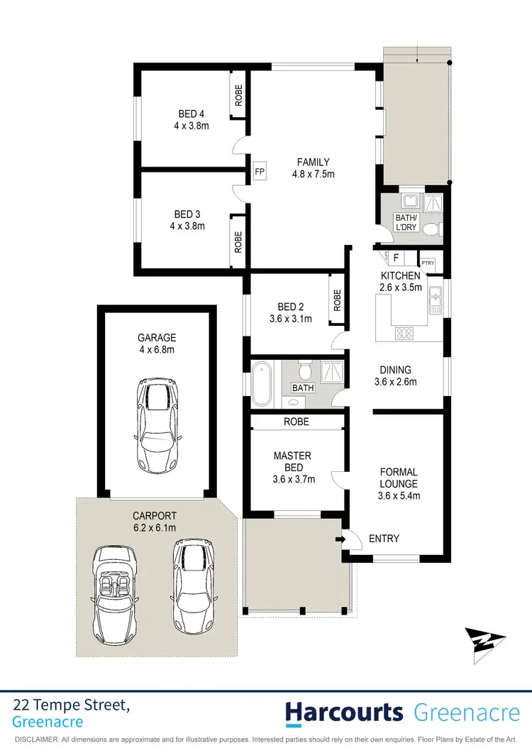 Floorplan of Homely house listing, 22 Tempe Street, Greenacre NSW 2190