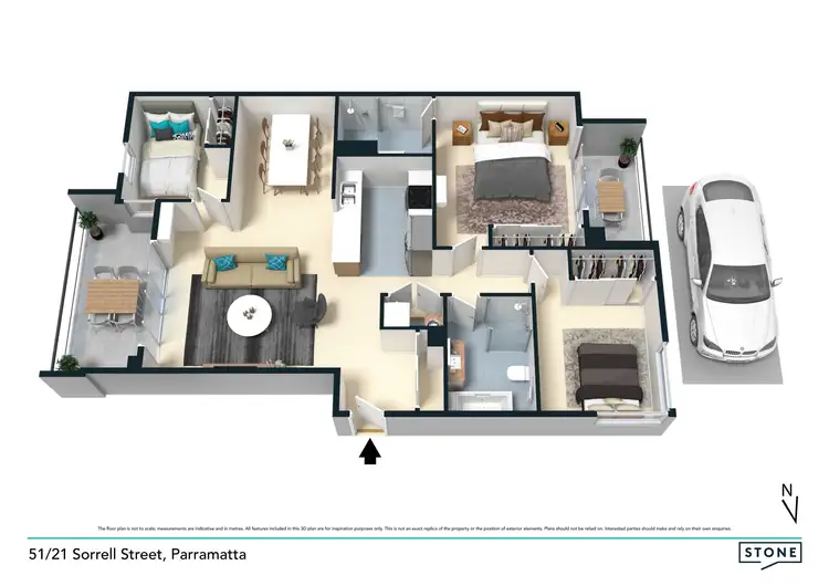 Floorplan of Homely apartment listing, 51/21 Sorrell Street, Parramatta NSW 2150
