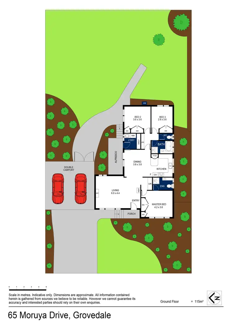 Floorplan of Homely house listing, 65 Moruya Drive, Grovedale VIC 3216