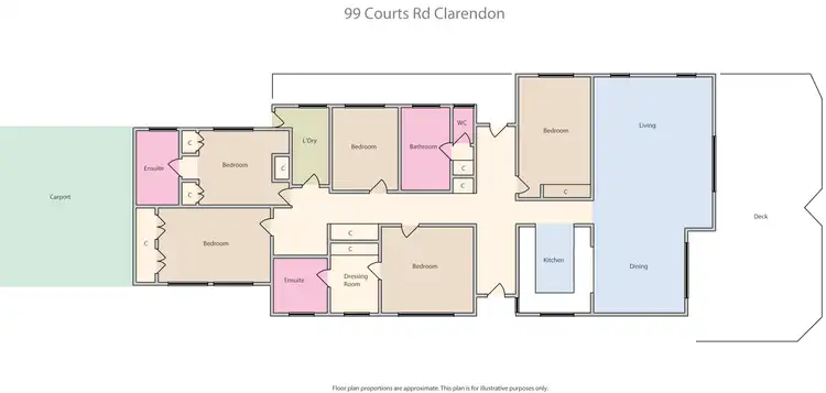 Floorplan of Homely rural property listing, 99 Courts Road, Clarendon VIC 3352