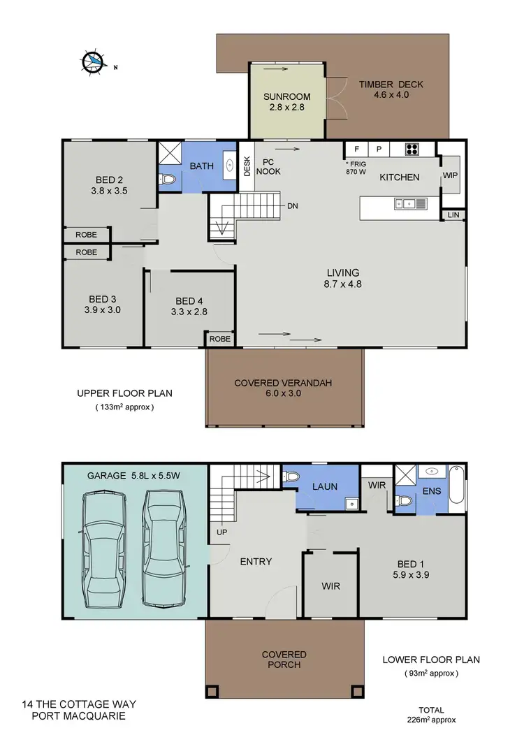 Floorplan of Homely house listing, 14 The Cottage Way, Port Macquarie NSW 2444