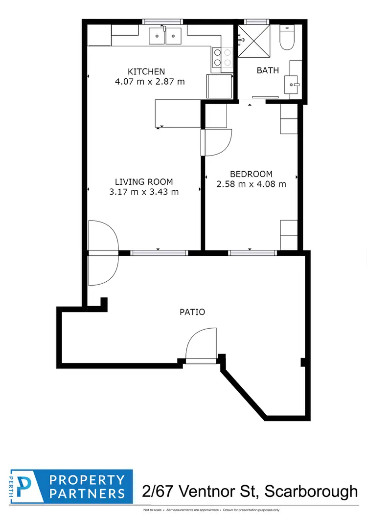 Floorplan of Homely unit listing, 2/67 Ventnor Street, Scarborough WA 6019