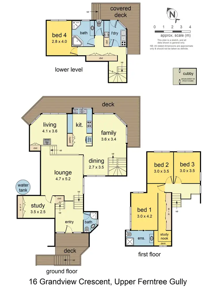 Floorplan of Homely house listing, 16 Grandview Crescent, Upper Ferntree Gully VIC 3156
