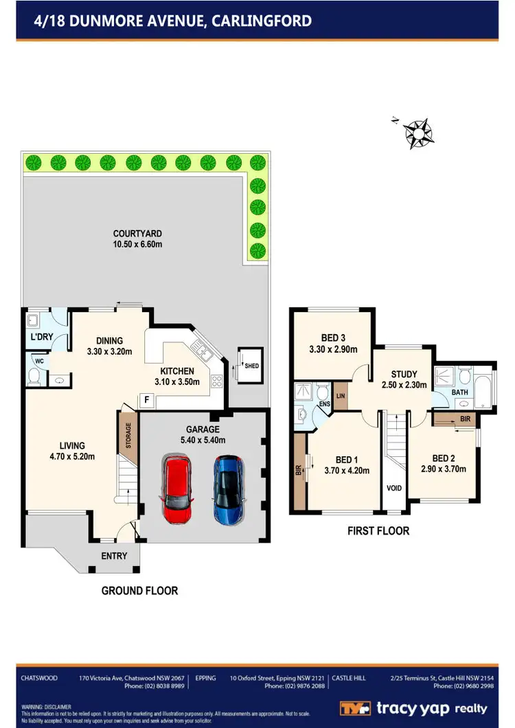 Floorplan of Homely townhouse listing, 4/18 Dunmore Avenue, Carlingford NSW 2118