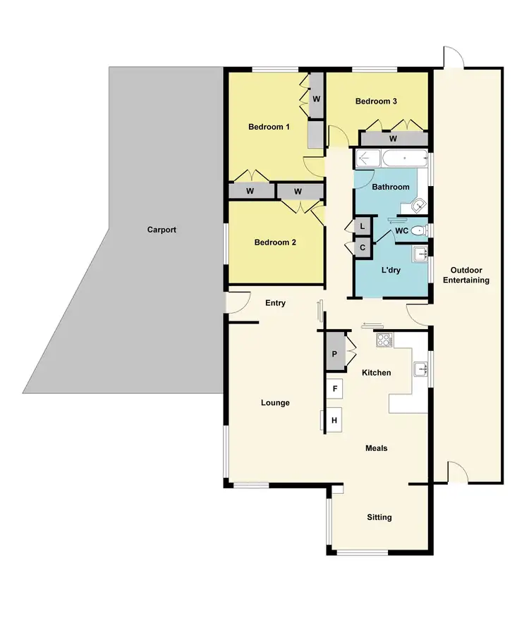 Floorplan of Homely house listing, 348 Forest Street, Wendouree VIC 3355