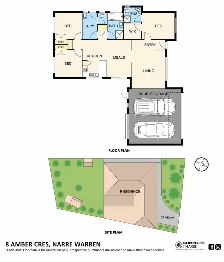 Floorplan of Homely house listing, 8 Amber Crescent, Narre Warren VIC 3805