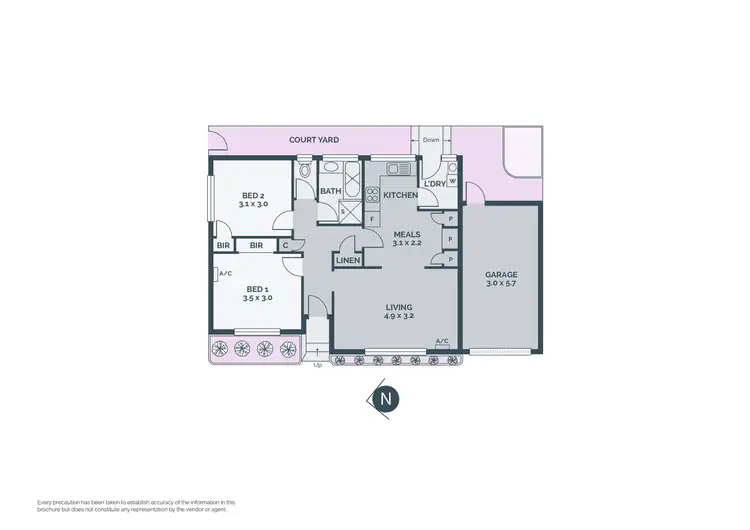 Floorplan of Homely unit listing, 1/41 Storey Road, Reservoir VIC 3073