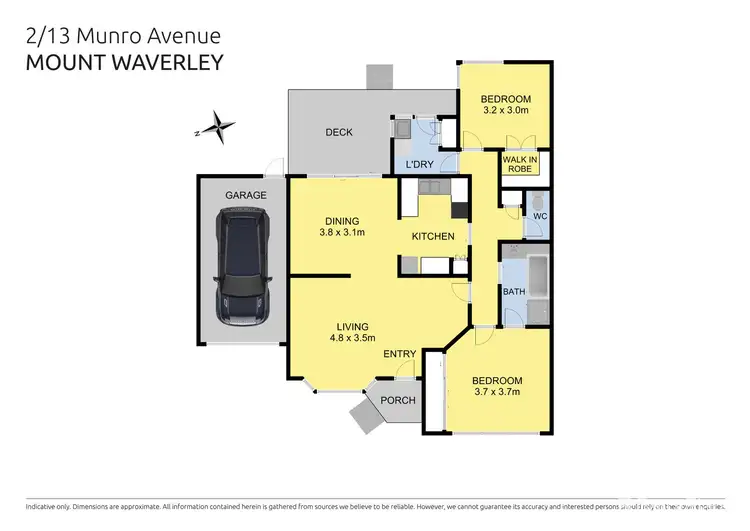 Floorplan of Homely unit listing, 2/13 Munro Avenue, Mount Waverley VIC 3149