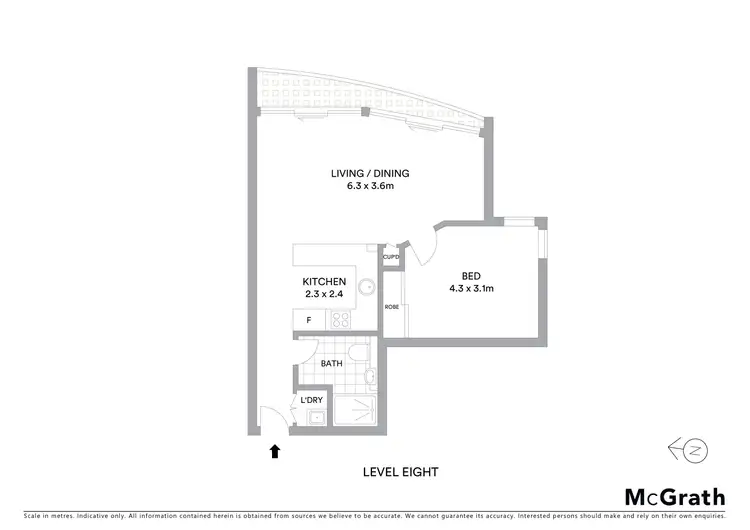 Floorplan of Homely unit listing, 804/3 Herbert Street, St Leonards NSW 2065