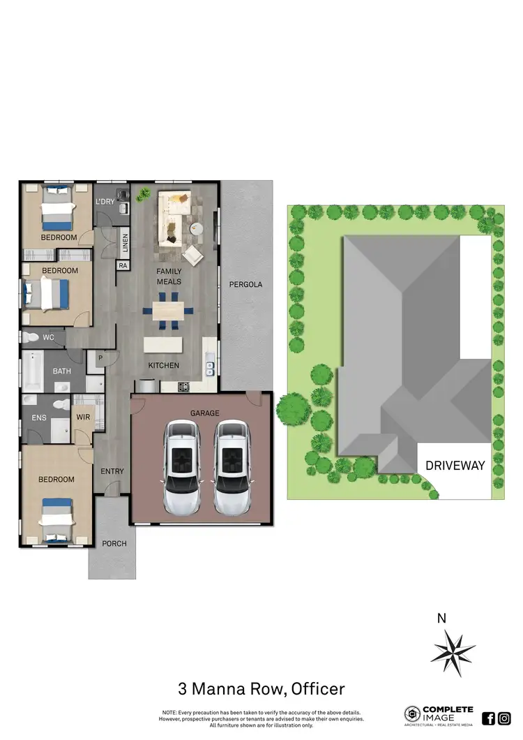 Floorplan of Homely house listing, 3 Manna Row, Officer VIC 3809