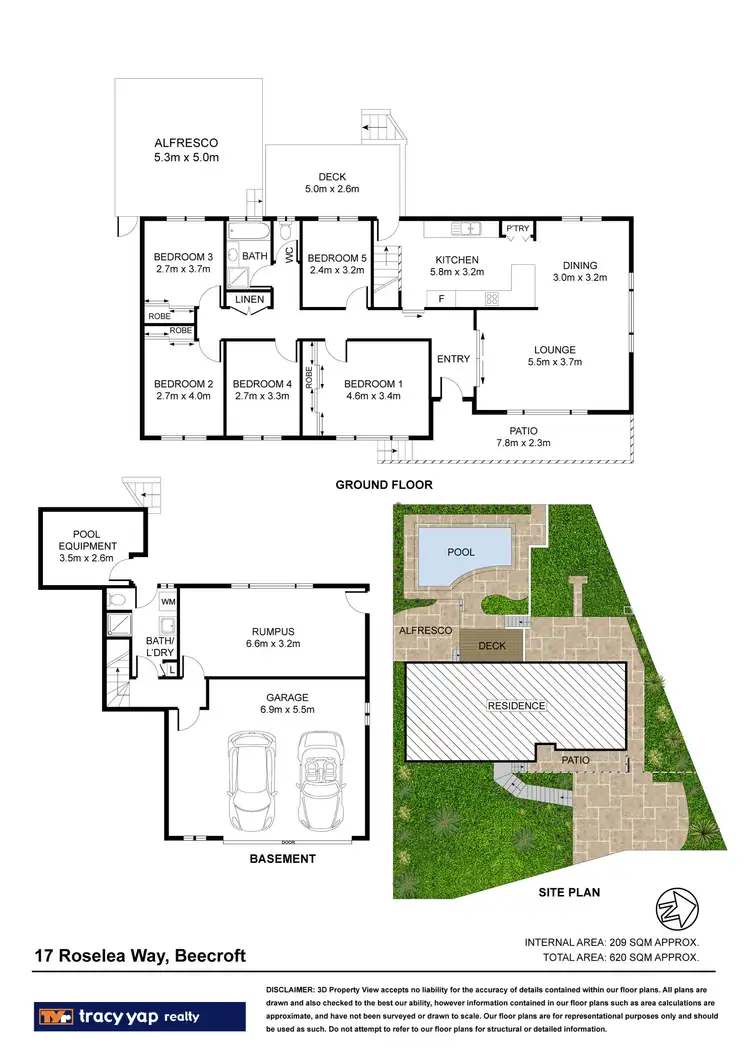 Floorplan of Homely house listing, 17 Roselea Way, Beecroft NSW 2119